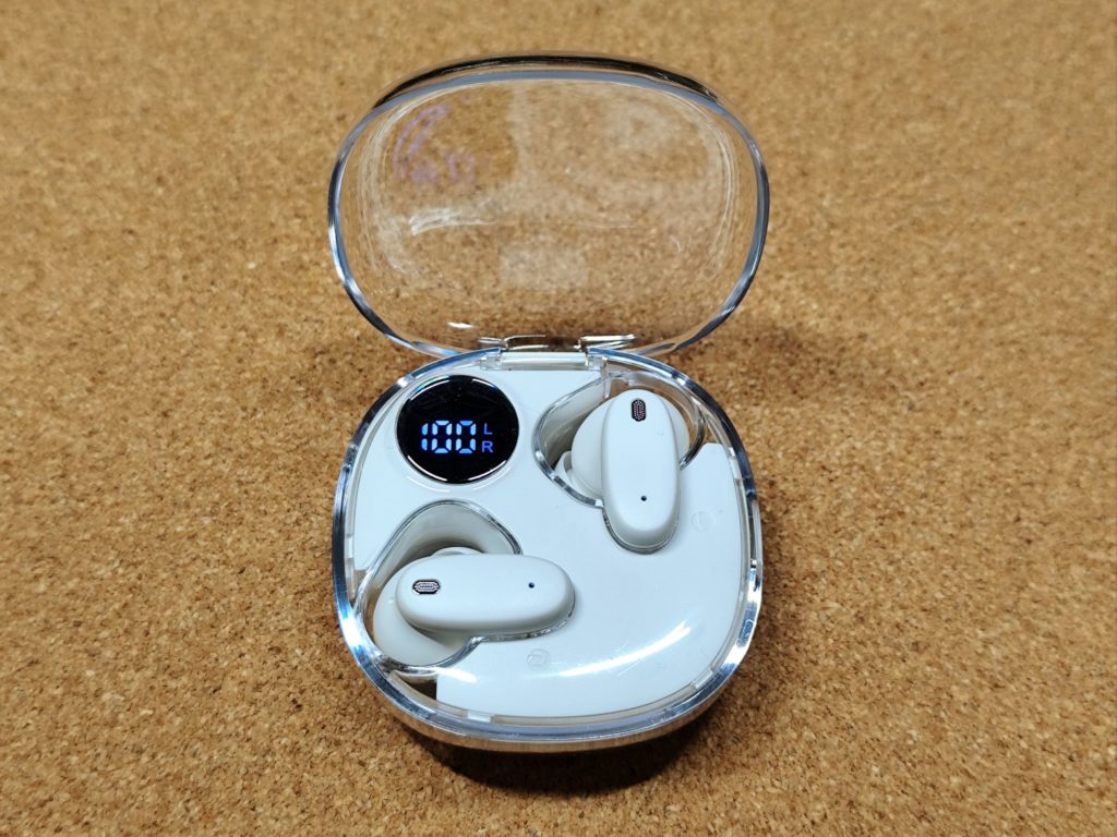 ダイソー「クリアケースワイヤレスイヤホン（TWS007）」